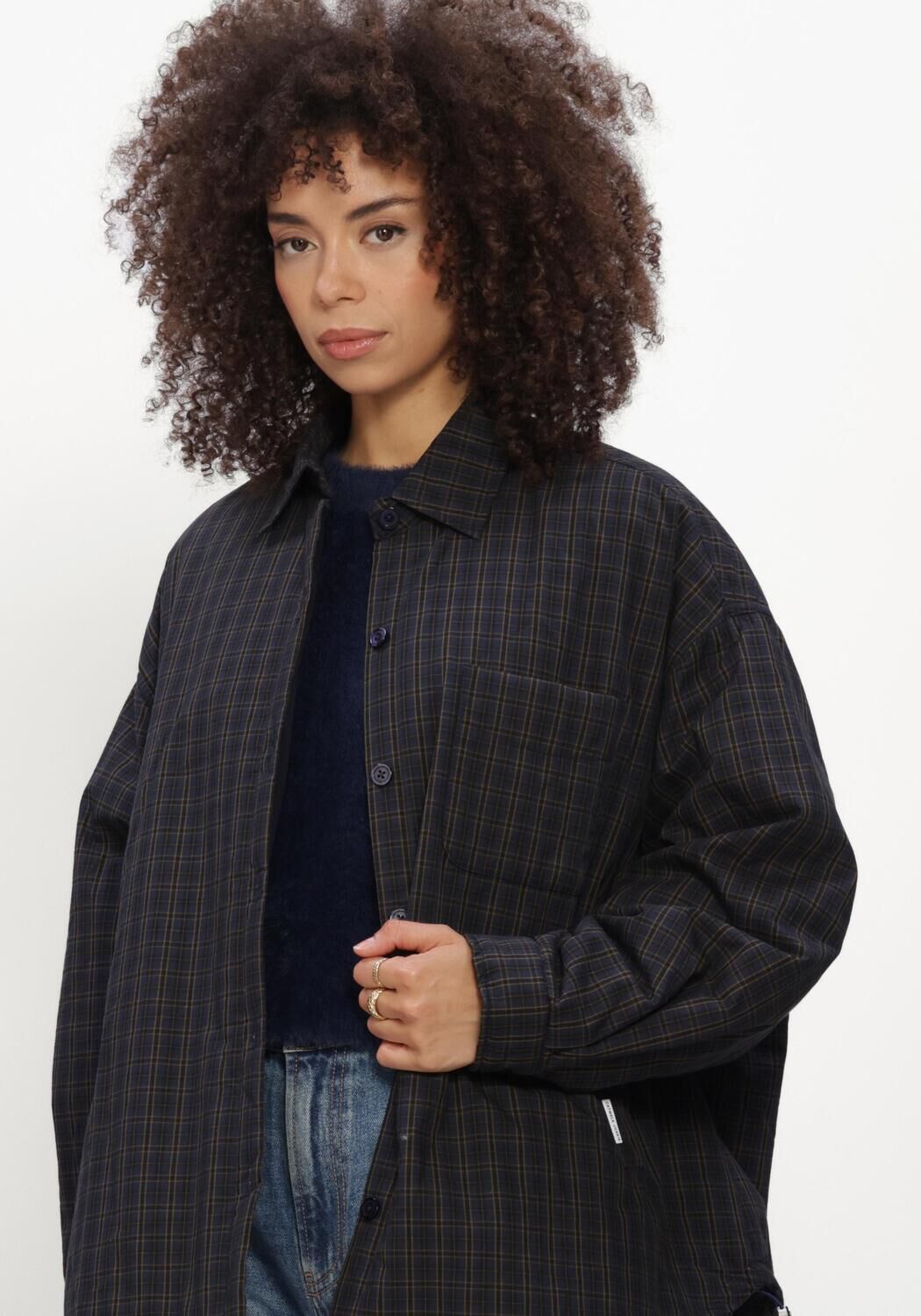 Dunkelblau CATWALK JUNKIE Blazer LIGHT PADDED CHECK JACKET - large