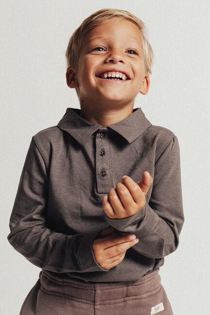 Graue BAJE STUDIO Polo-Shirt FINDON - large