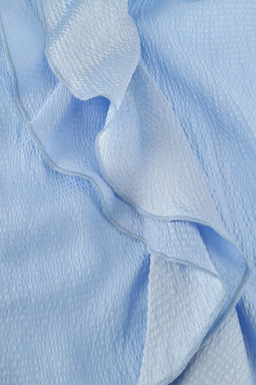 Hellblau VANILIA Blusen STRUCTURE RUFFLE TOP - large