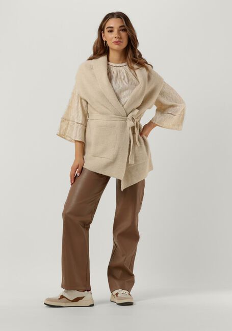 Weiße SUMMUM Gilet SLEEVELESS CARDIGAN COSY SHIMMER WOOL KNIT - large