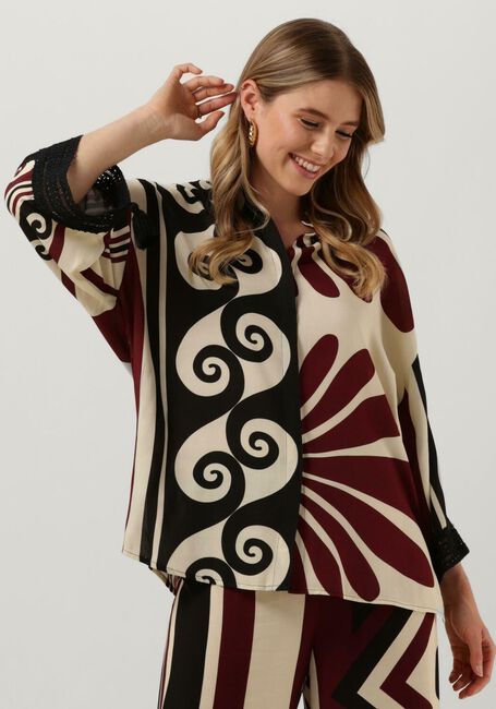 Mehrfarbige/Bunte ACCESS Blusen PRINTED SHIRT WITH CONTRASTIC DETAIL - large