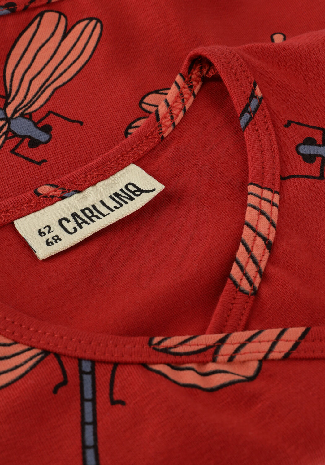 Rote CARLIJNQ Tops & T-shirts DRAGONFLY - KIMONO TOP - large