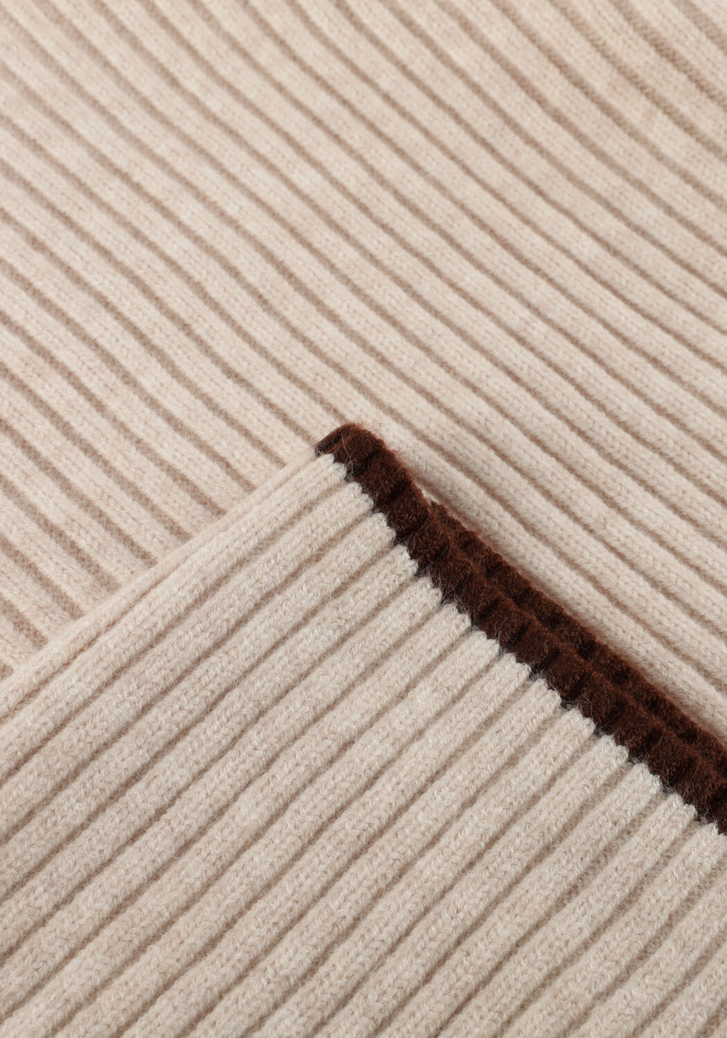 Beige CO'COUTURE Pullover ROW PUFF RIB ROLLNECK - large