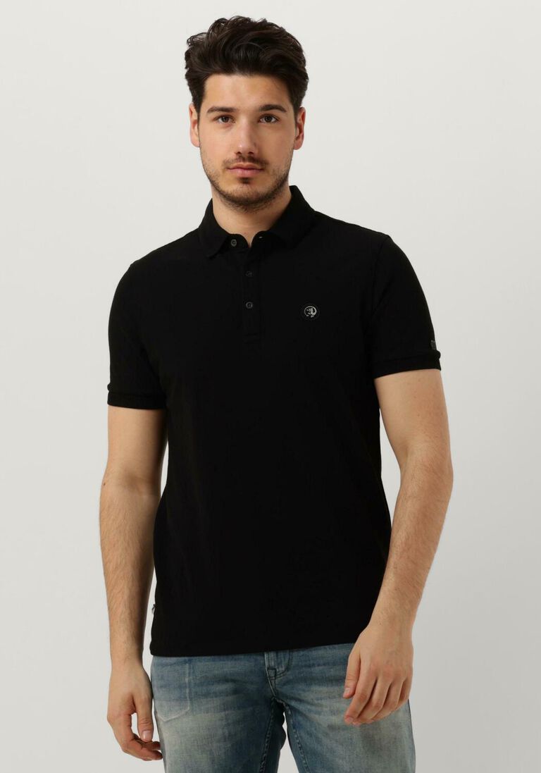 schwarze cast iron polo-shirt short sleeve polo organic cotton pique essential