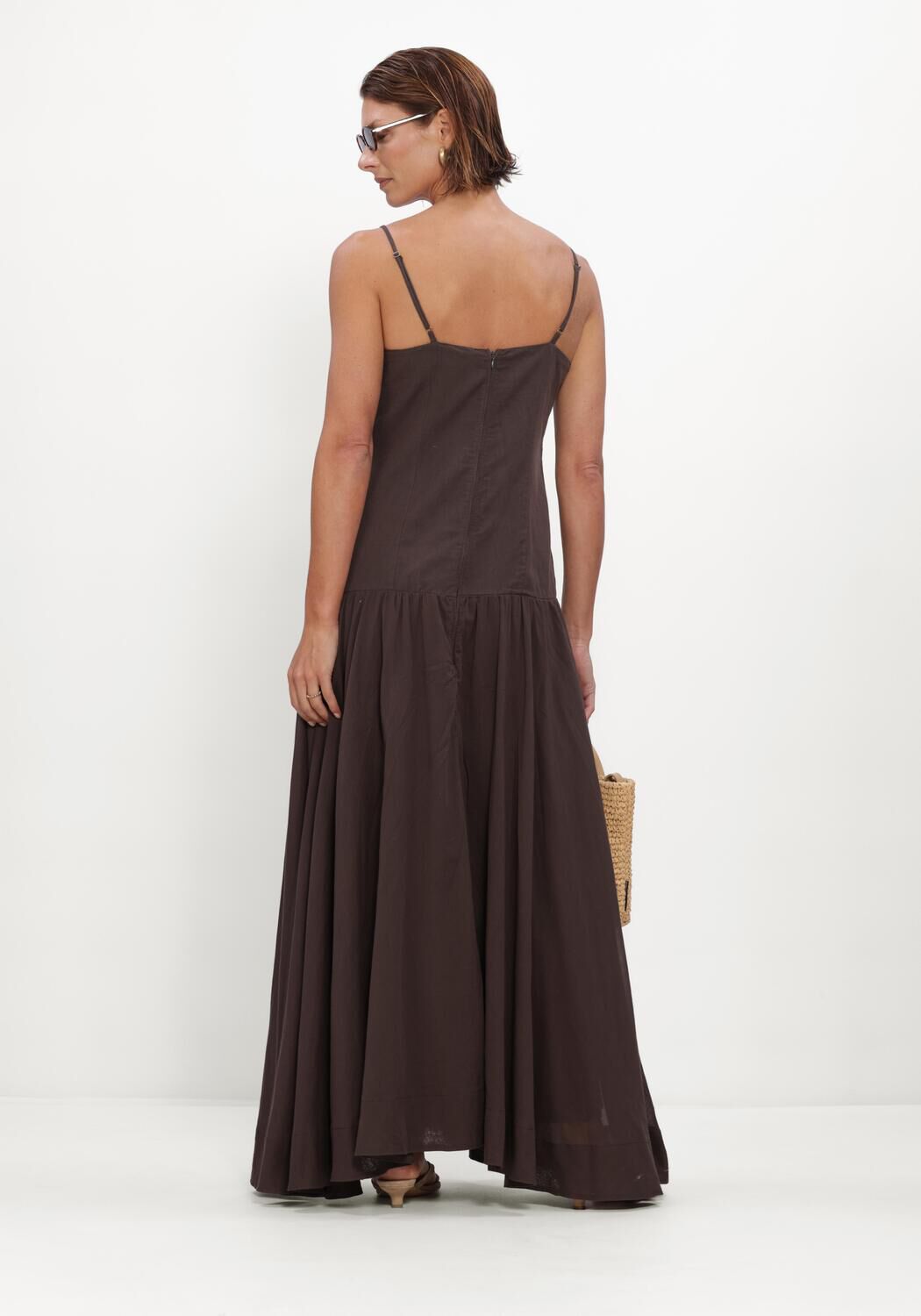 Braune NEO NOIR Kleider JACKIE S VOILE DRESS - large