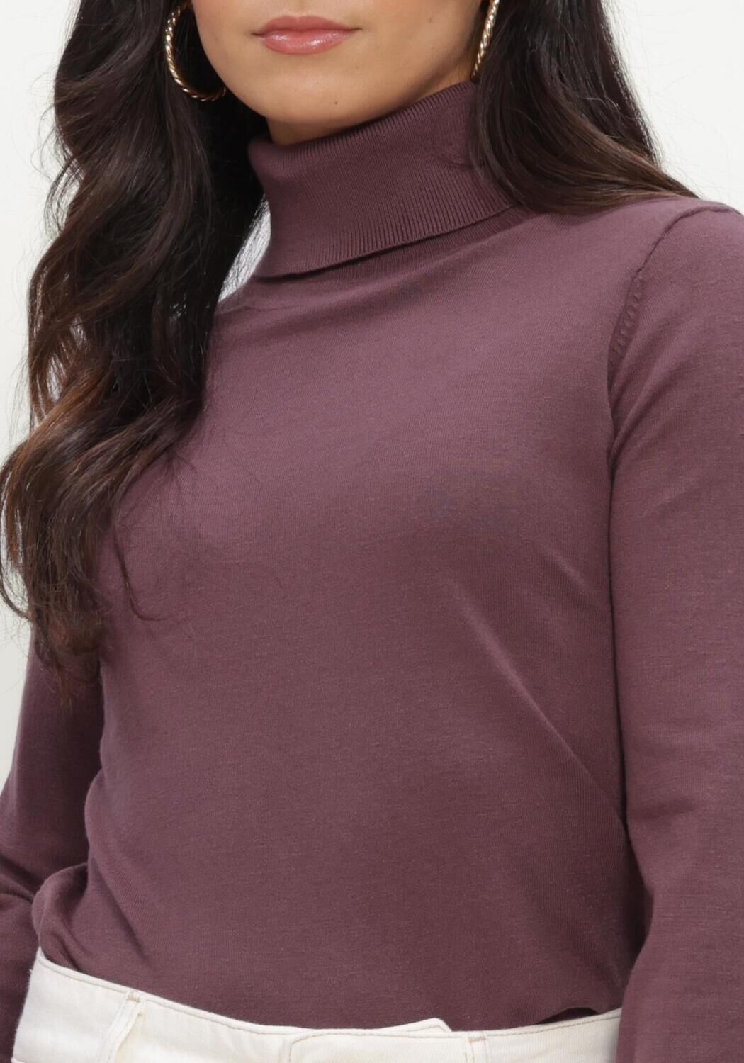 Bordeaux SILVIAN HEACH Pullover SWEATER TURTLENECK RECIK - large