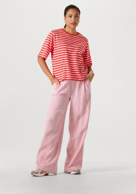 Mehrfarbige/Bunte POM AMSTERDAM Tops & T-shirts TSHIRT STRIPE ORANGE PINK - large