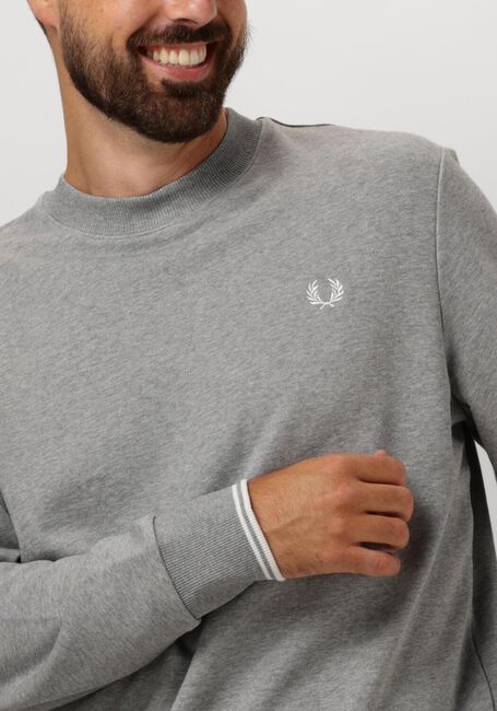 Graue FRED PERRY Pullover CREW NECK SWEATSHIRT - large