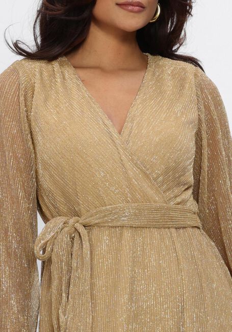 Goldfarbene FREEBIRD Minikleid F-JER-PLISSE-LUREX-26-1 - large