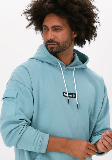 Hellblau TIMBERLAND Sweatshirt PU MIXED MEDIA HOODIE - large