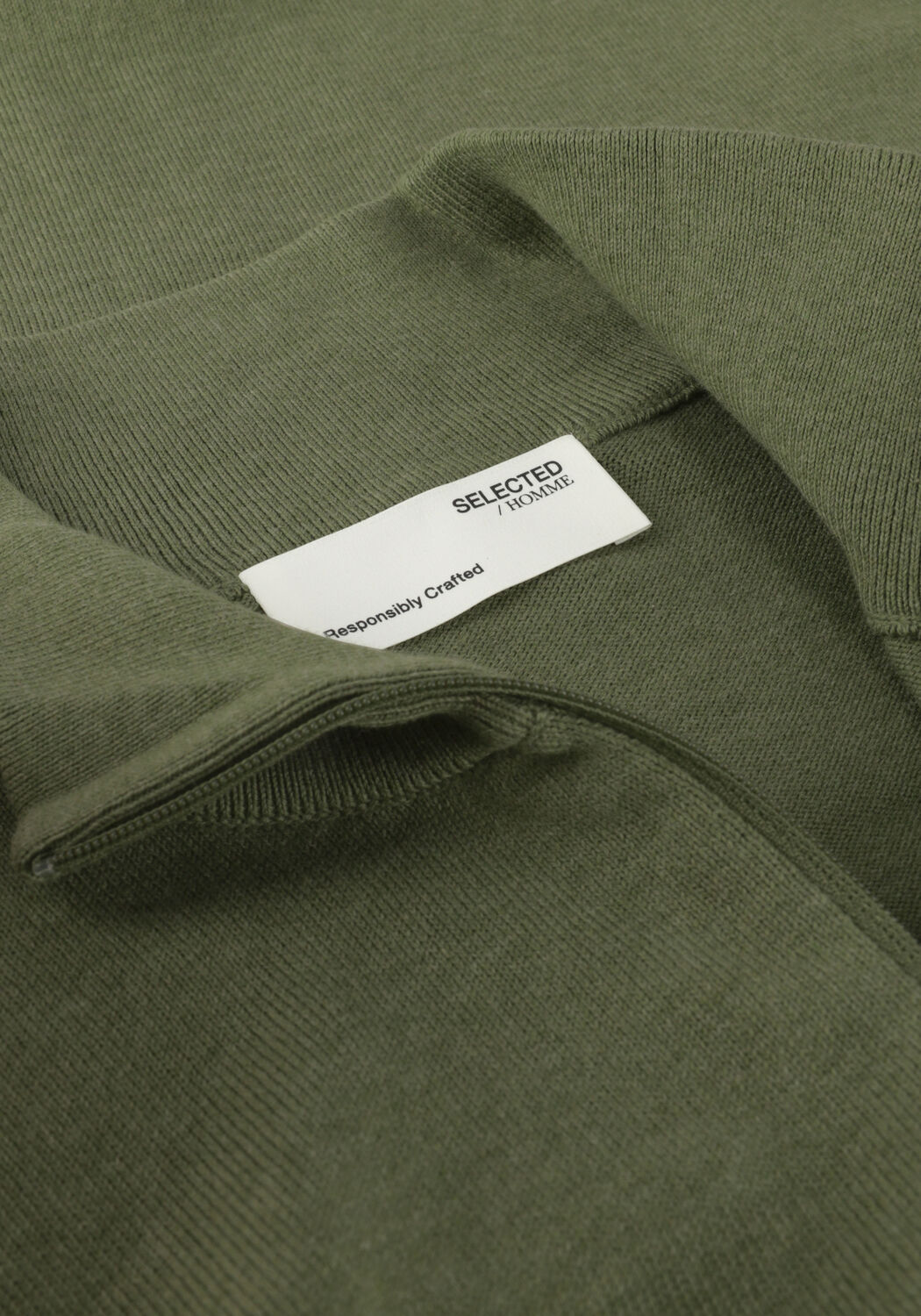 Gr&uuml;ne SELECTED MEN Pullover SLHBERG HALF ZIP CARDIGAN NOOS - large