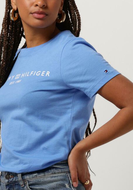 Hellblau TOMMY HILFIGER T-shirt REC CORP LOGO C-NK - large