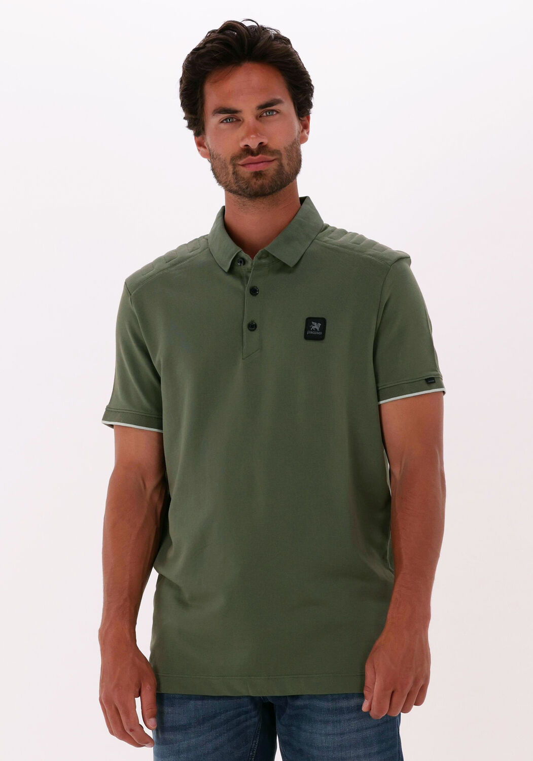 Dunkelgr n VANGUARD Polo Shirt SHORT SLEEVE POLO PIQUE JACQUARD