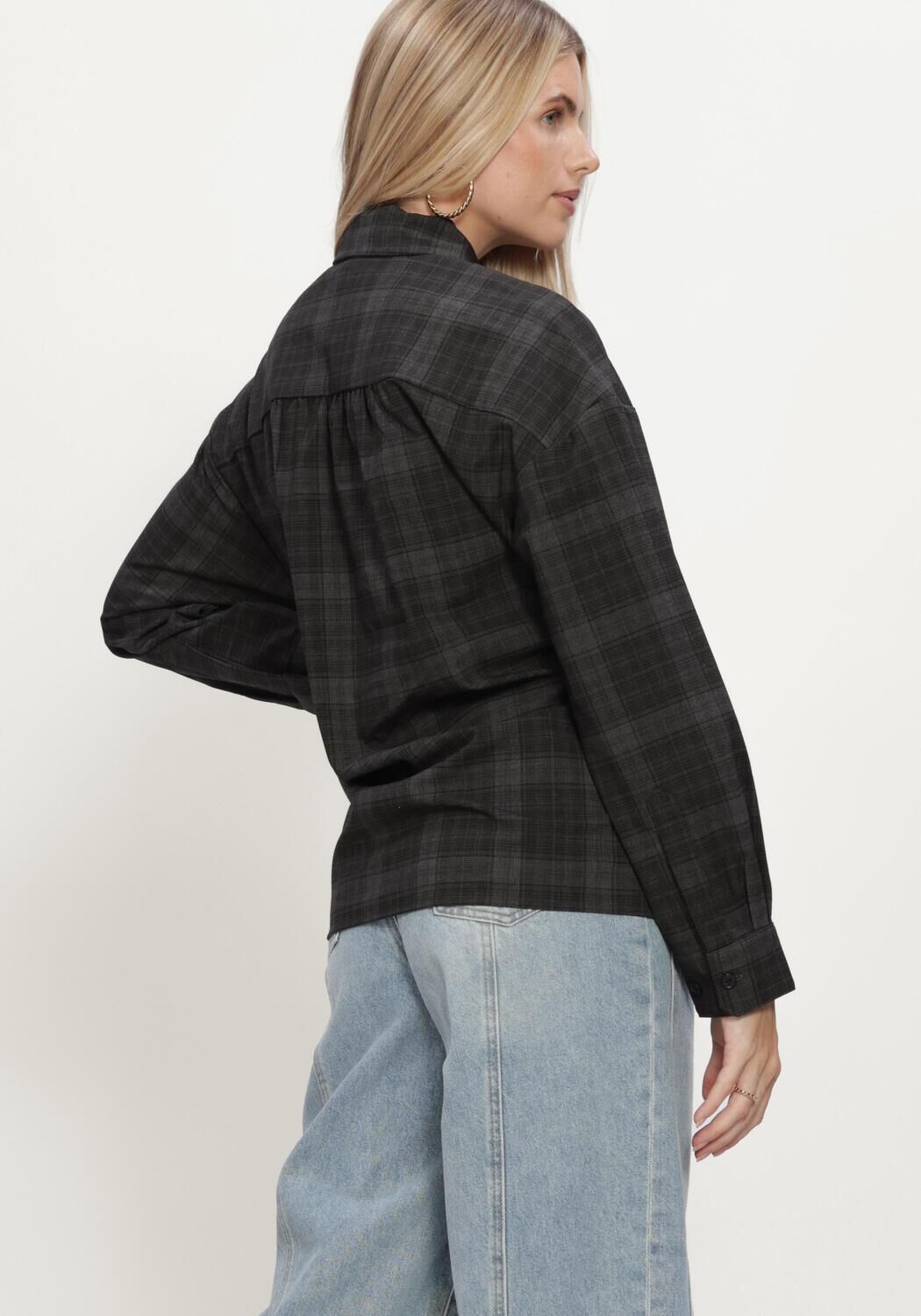 Anthrazit OBJECT Blusen OBJDIENA L/S RE SHIRT - large