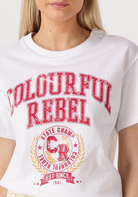 Weiße COLOURFUL REBEL T-shirt CR VARSITY LOOSEFIT TEE - large