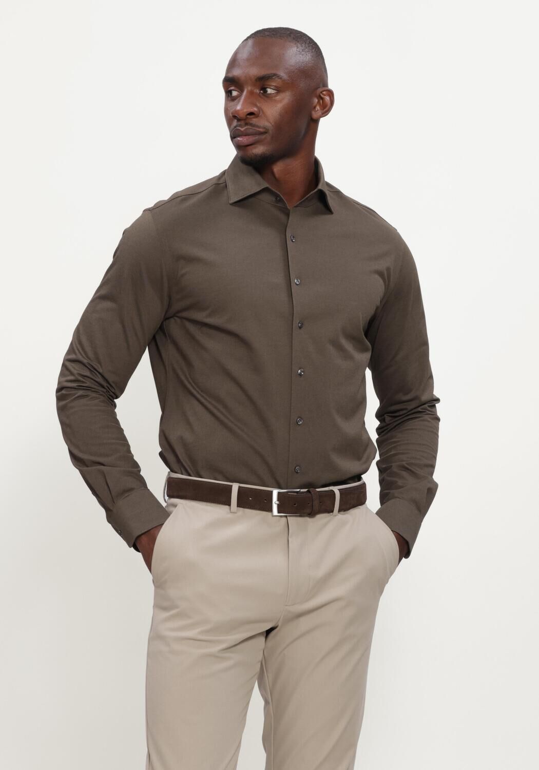 Gr&uuml;ne PROFUOMO Casual-Oberhemd SHIRT ONE PIECE - large