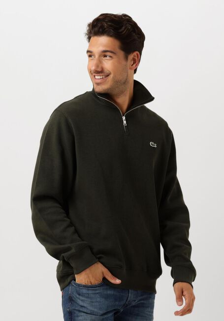 Dunkelgrün LACOSTE Pullover REGULAR FIT HIGH NECK ZIPPED SWEATSHIRT - large