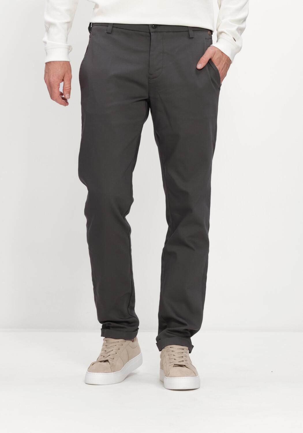 Dunkelgrau CAST IRON Lange Hosen CYLAS TAPERED CHINO MEGDA POWER - large