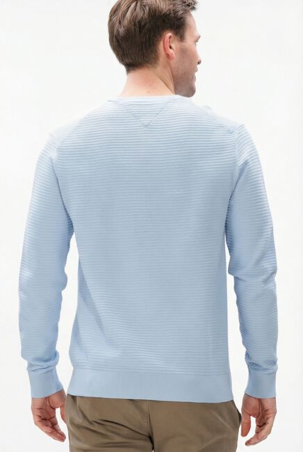 Hellblau TOMMY HILFIGER Pullover SEASONAL STRUCTURE CNECK - large