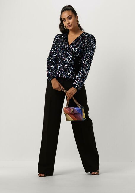 Schwarze Y.A.S. Blusen YASKILLO SEQUIN LS WRAP TOP - large
