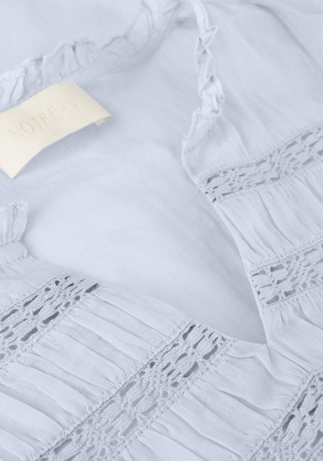 Hellblau NOTRE-V Top VOILE TOP SHORT SLEEVES - large