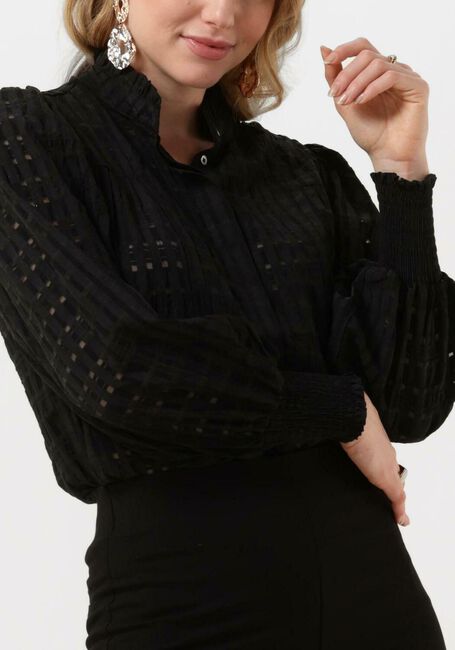 Schwarze CO'COUTURE Blusen PETRA CREPE CHECK SHIRT - large