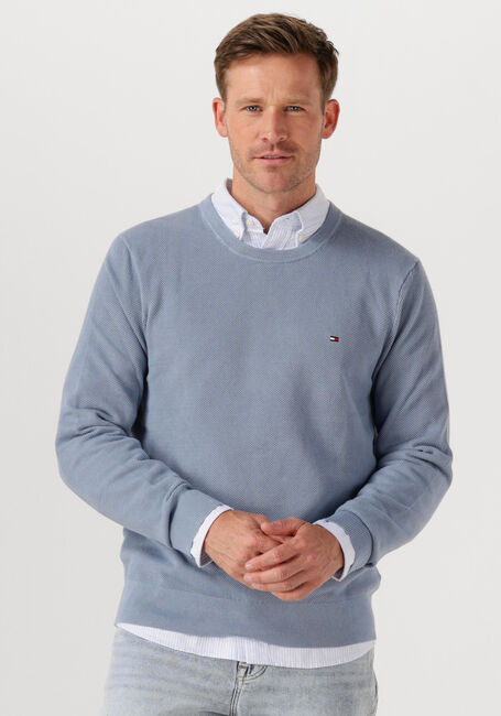 Hellblau TOMMY HILFIGER Pullover ESSENTIAL STRUCTURE CREW NECK - large