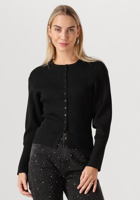 Schwarze NEO NOIR Strickjacke BRIANO STITCH KNIT CARDIGAN - large