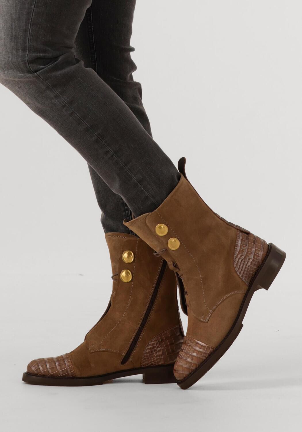 Taupe PERTINI Schn&uuml;rboots 33049 - large