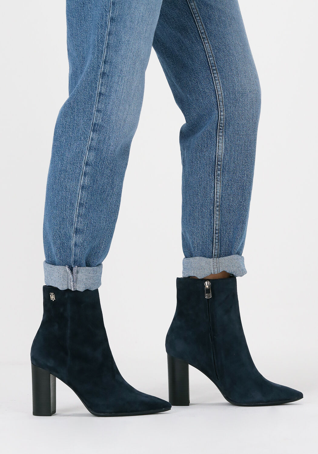 Blaue TOMMY HILFIGER Stiefeletten TH HARDWARE STUD - large