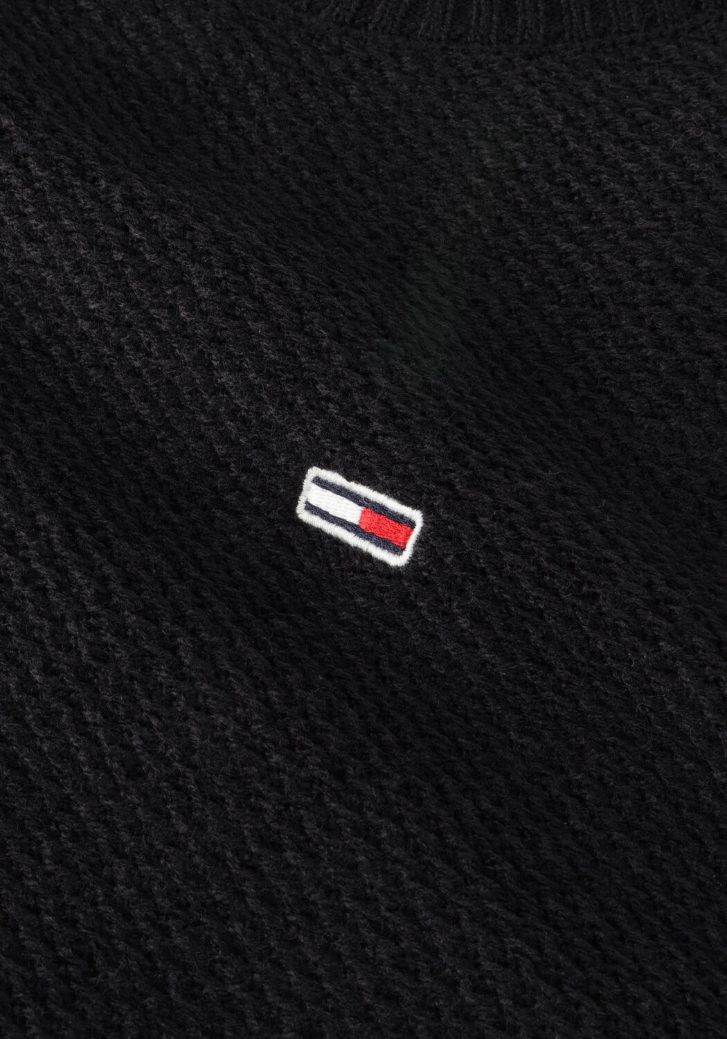 Schwarze TOMMY JEANS Pullover TJM REGULAR STRUCTURED SWEATER - large