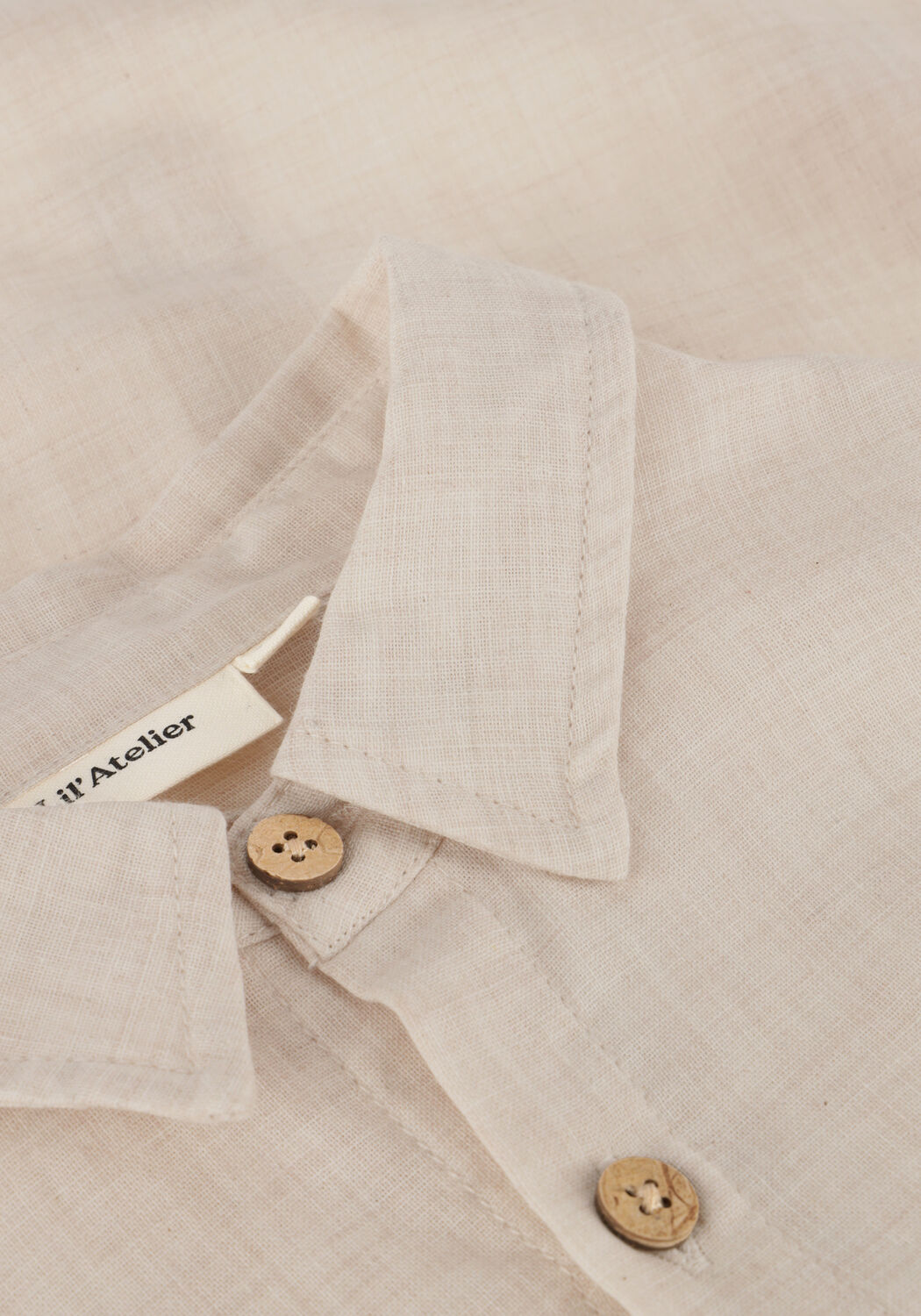 Ecru LIL' ATELIER Casual-Oberhemd NMMTAROU SS LOOSE SHIRT LIL - large