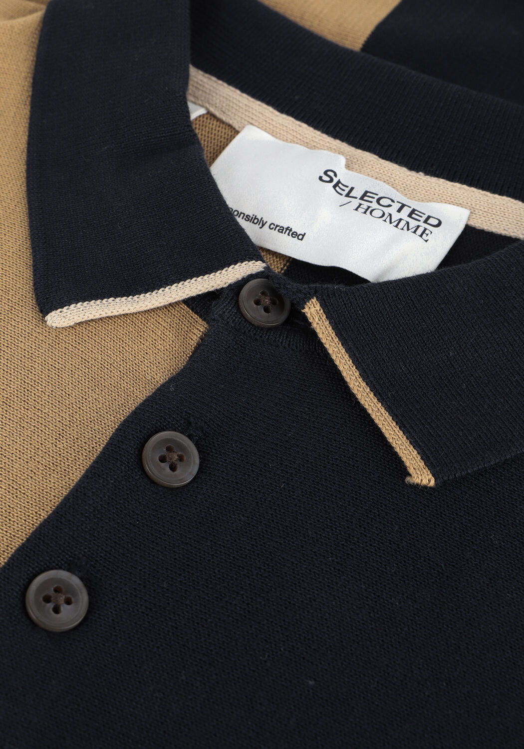 Mehrfarbige/Bunte SELECTED MEN Polo-Shirt SLHMASON SS BLOCK POLO B INCENSE COMB - large