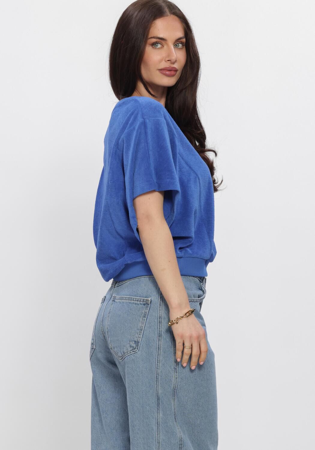 Blaue BY-BAR Tops & T-shirts NUKI SLUB TOP - large