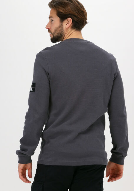 Graue CALVIN KLEIN Sweatshirt BADGE WAFFLE LS TEE - large