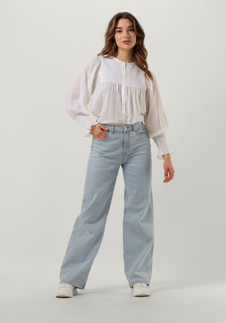 Wei&szlig;e ANTIK BATIK Blusen HITA SMOCKED - large