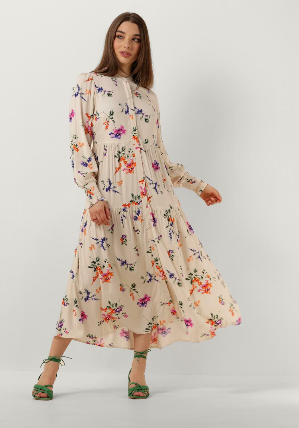 beige y.a.s. maxikleid yasasina ls long shirt dress s