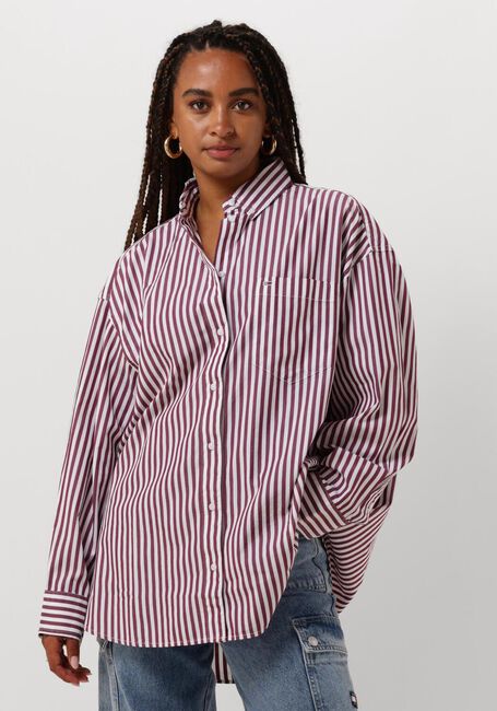 Rote TOMMY JEANS Blusen TJW OVS PINSTRIPE SH - large