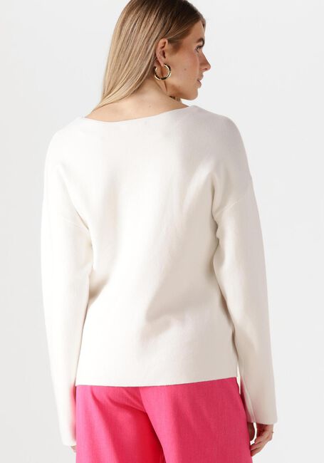 Weiße OBJECT Pullover OBJREYNARD V-NECK PULLOVER - large