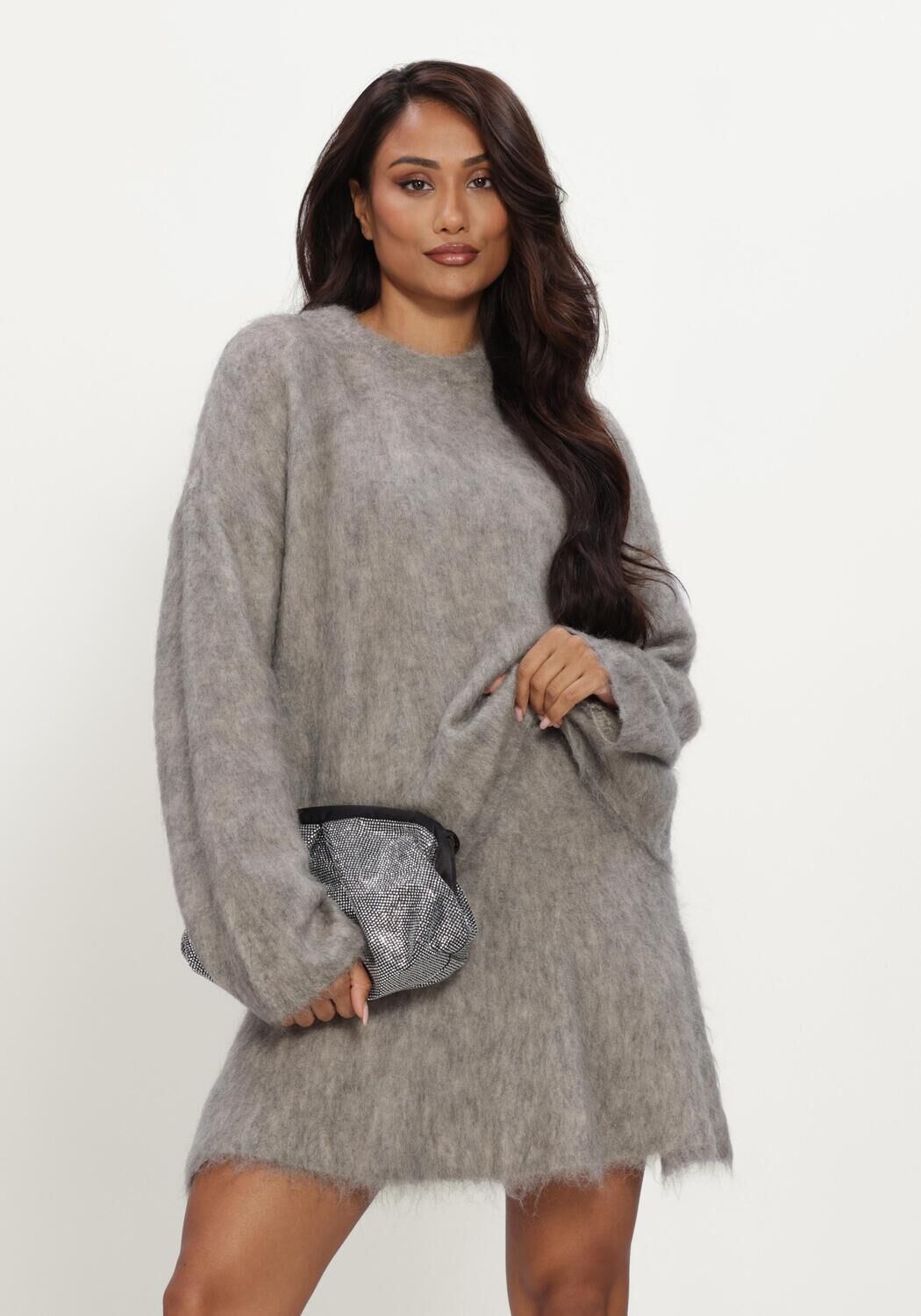 Hellgrau Y.A.S. Pullover YASTILDE LS MOHAIR BLEND PULLOVER NOOS - large