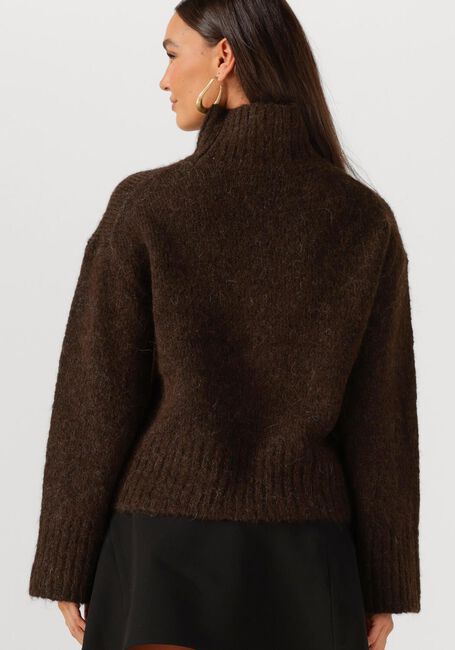 Braune SELECTED WOMEN Pullover SLFGABRIELLA LS KNIT HIGH NECK - large