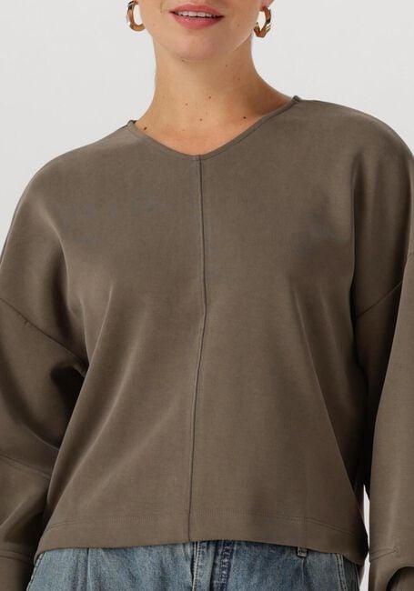 Olive SUMMUM Pullover JERSEY WASHED MODAL SCUBA - large