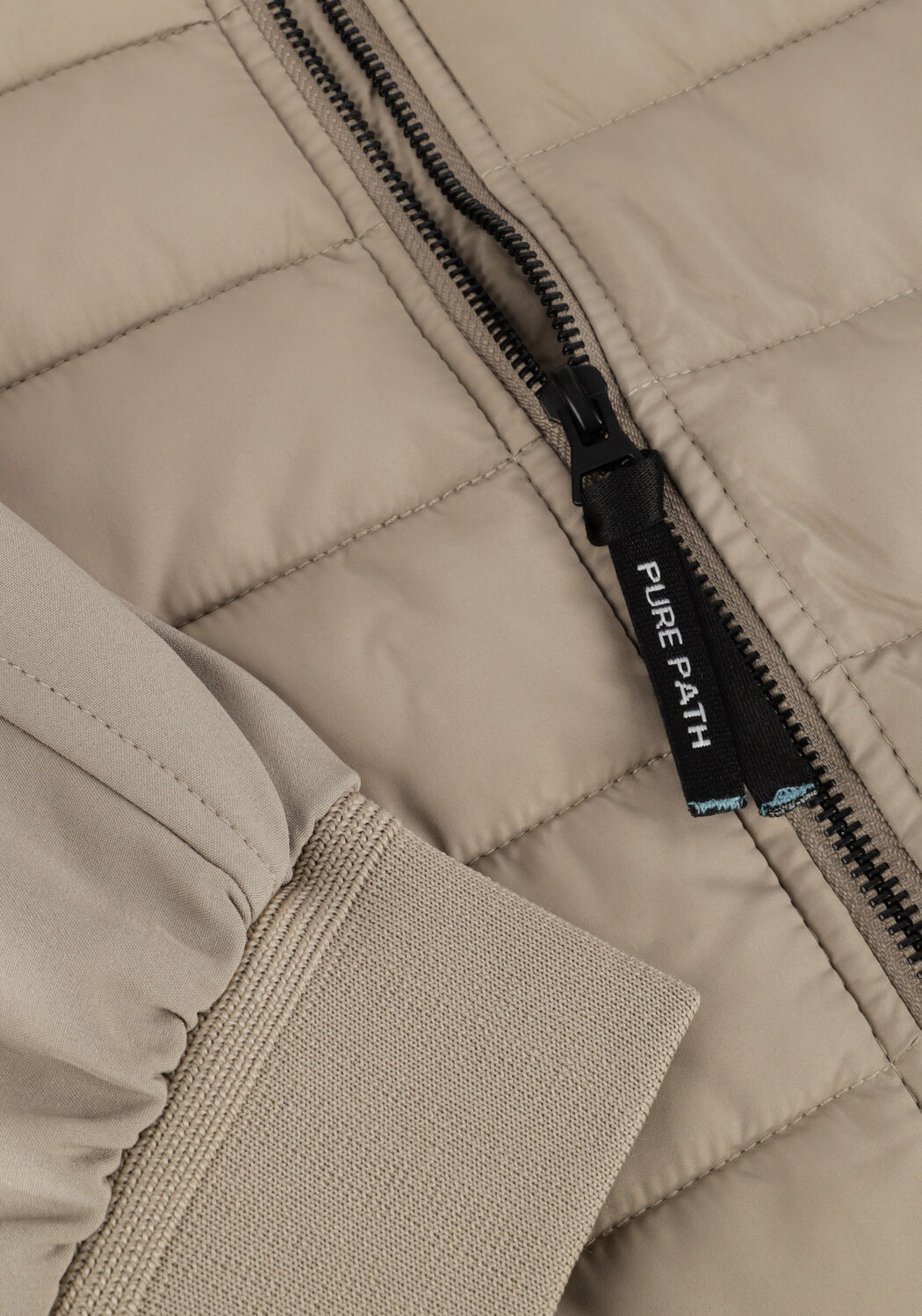 Beige PURE PATH Wattierte Jack REGULAR FIT PADDED JACKETS - large