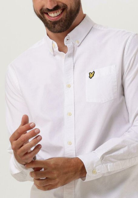 Weiße LYLE & SCOTT Casual-Oberhemd REGULAR FIT LIGHT WEIGHT OXFORD SHIRT - large