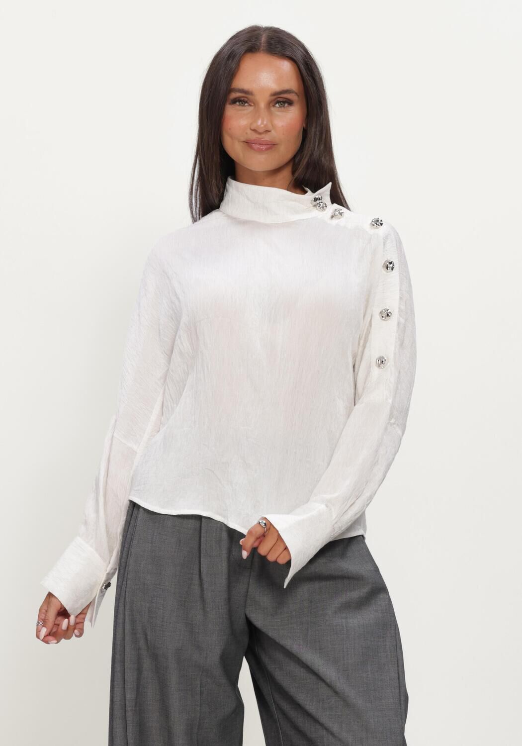 Wei&szlig;e CO'COUTURE Blusen CAMELLOCC ASYM BUTTON BLOUSE - large