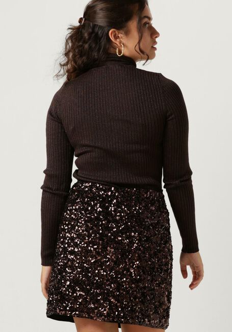 Braune SELECTED WOMEN Rollkragenpullover SLFLYDIA LS KNIT ROLLNECK LUREX B - large