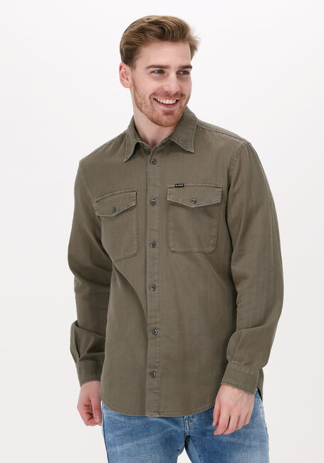 Braune G-STAR RAW Casual-Oberhemd MARINE SLIM SHIRT L/S - large
