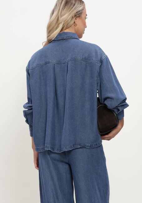 Blaue SIMPLE Blusen WV-HVY-TENCEL-26-3 - large