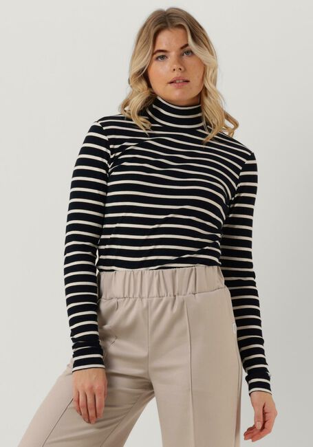 Blau/weiß gestreift PENN & INK  COLL NECK STRIPE - large
