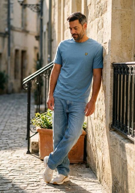 Blaue LYLE & SCOTT T-shirt PLAIN T-SHIRT - large